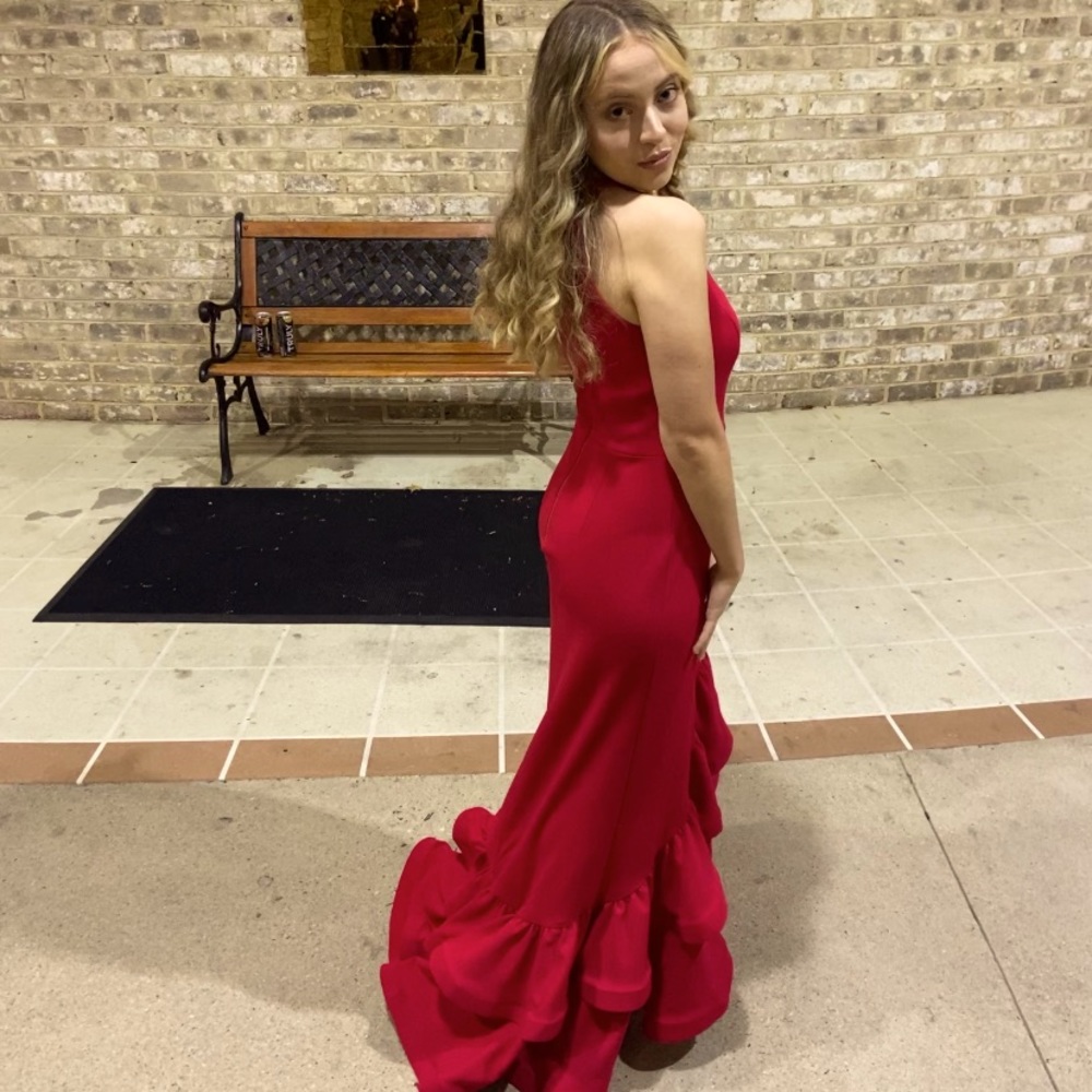 Red Ruffled Dress - Picture 1 of 3